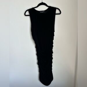 Dolce & Gabbana Black Ruched Dress | IT 42